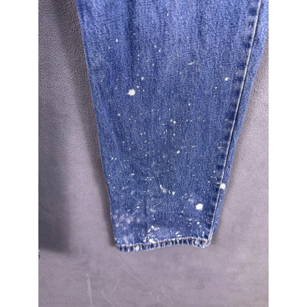 Levis Mens 550 Jeans 36x30 Blue Relaxed Fit Cool Paint Stains Medium Wash‎